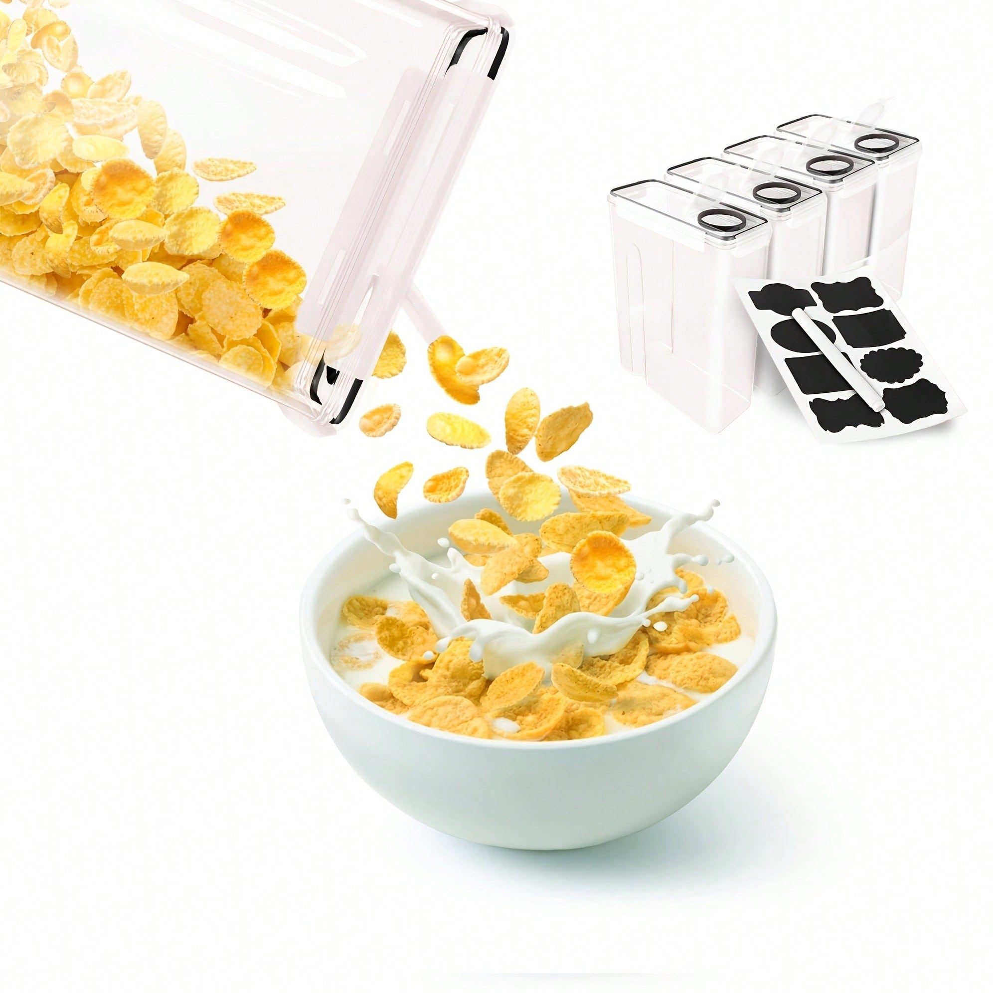 Airtight Food Storage Containe - Food Storage Jar Labels บทวิจารณ์และราคา