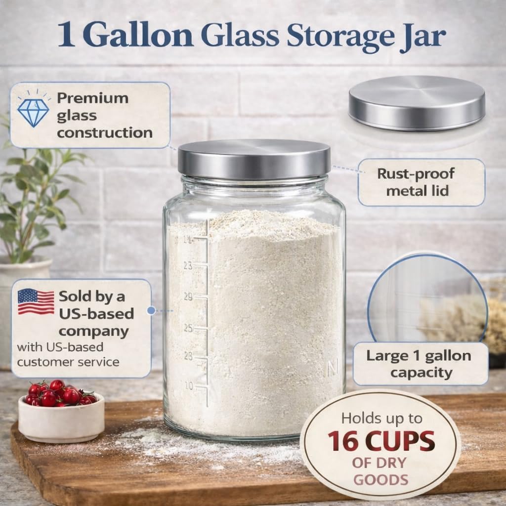 Extra Large    Jar - 1 Gallon  - Food Storage Containers บทวิจารณ์และราคา