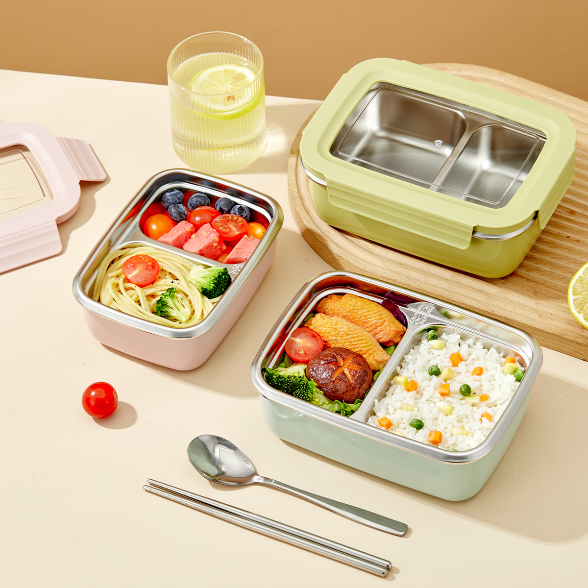 Microwave 304 Stainless Steel  - Glass Meal Prep Container บทวิจารณ์และราคา