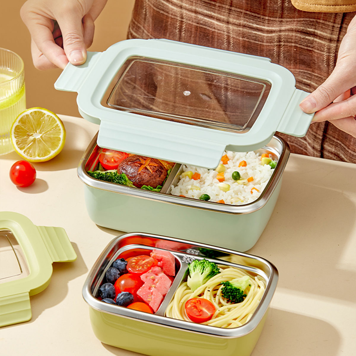 Microwave 304 Stainless Steel  - Glass Meal Prep Container บทวิจารณ์และราคา