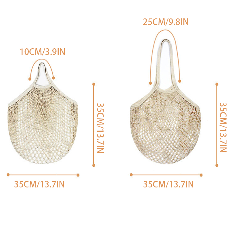 Foldable Cotton Mesh Shopping  - Produce Bag Reusable Mesh บทวิจารณ์และราคา