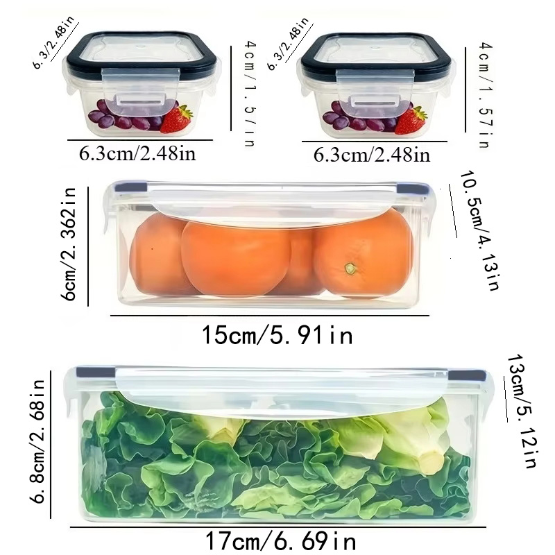 8Pcs Set Includes 4 Containers - Food Storage Method บทวิจารณ์และราคา