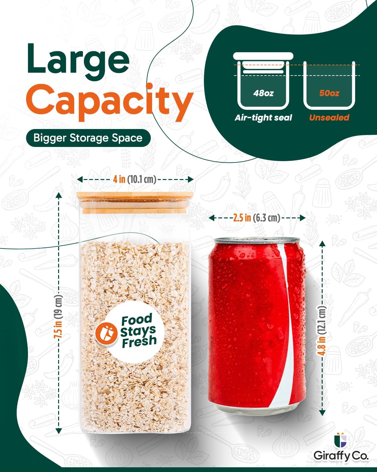 Glass Food Storage Jars with A - Food Storage Containers บทวิจารณ์และราคา