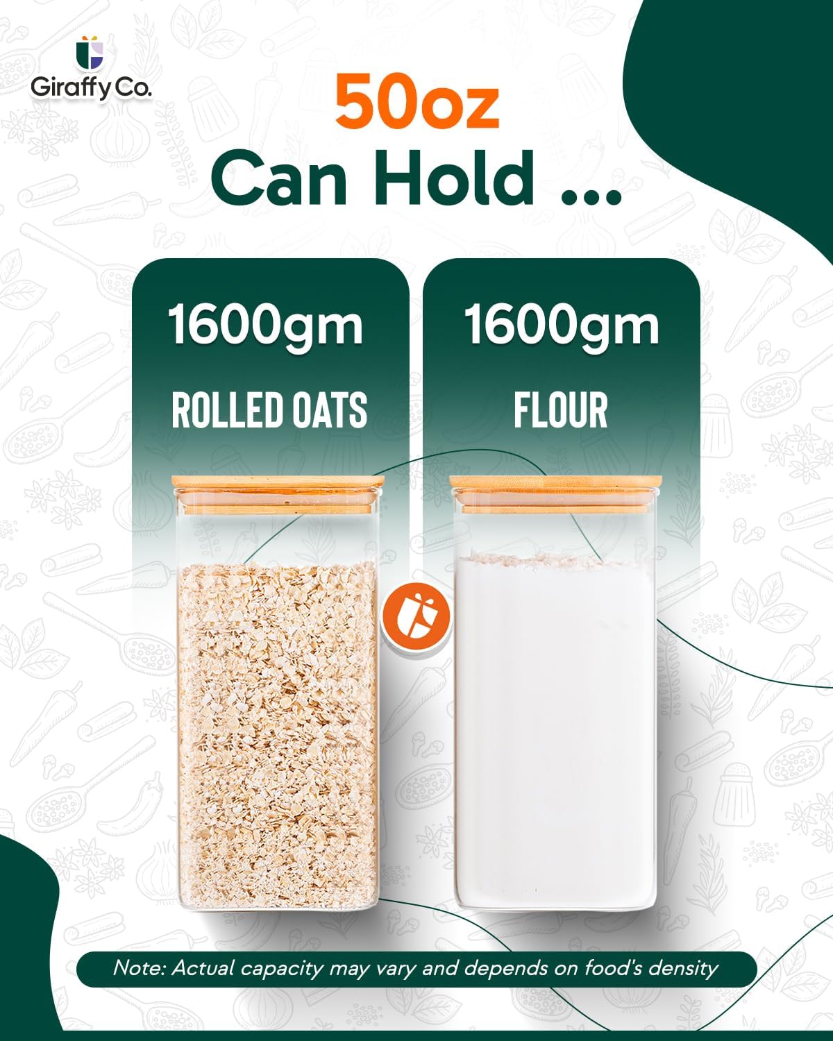 Glass Food Storage Jars with A - Food Storage Containers บทวิจารณ์และราคา