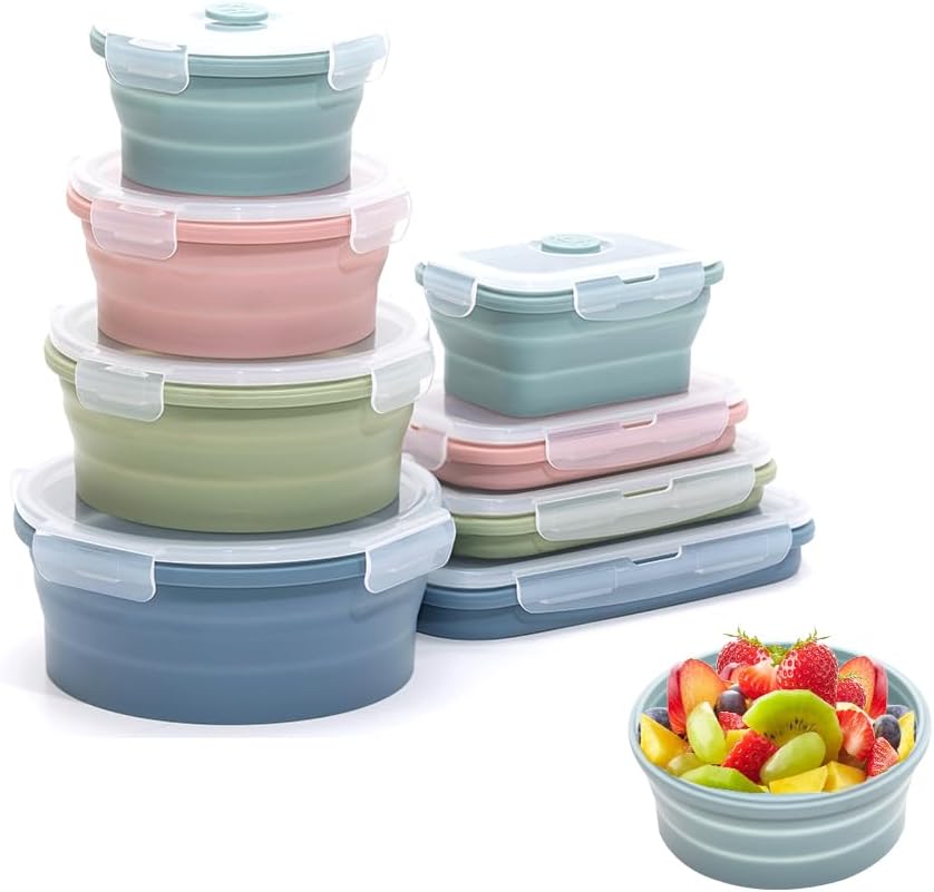 Collapsible Silicone Food Stor - Food Storage Jar Set บทวิจารณ์และราคา
