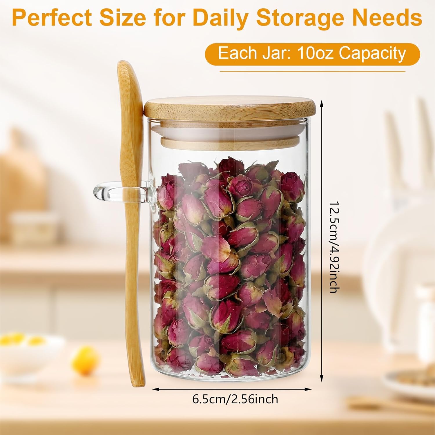 10 Pack Glass Jars with Bamboo - Food Storage Containers บทวิจารณ์และราคา