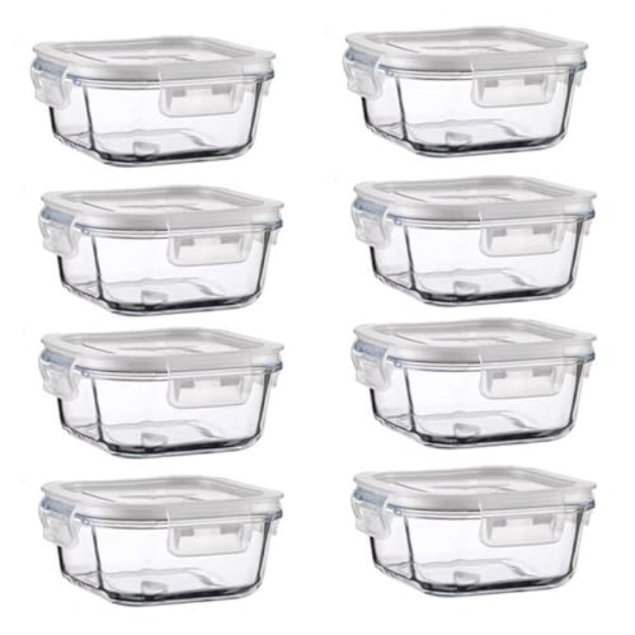 16oz Square Glass Food Storage - Food Storage Plastic Containers With Lids บทวิจารณ์และราคา