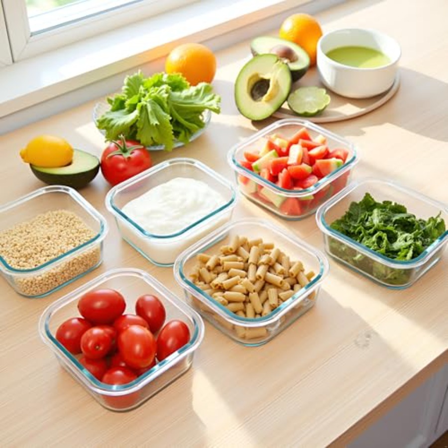 16oz Square Glass Food Storage - Food Storage Plastic Containers With Lids บทวิจารณ์และราคา