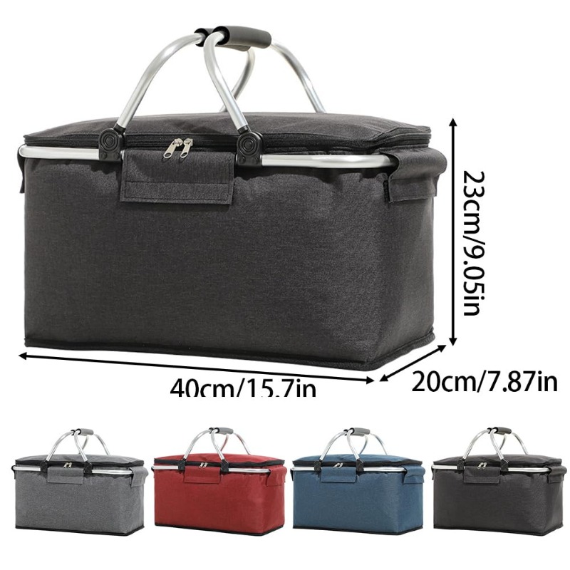 Flat Foldable Oxford Picnic Ba - Food Storage Aluminum บทวิจารณ์และราคา