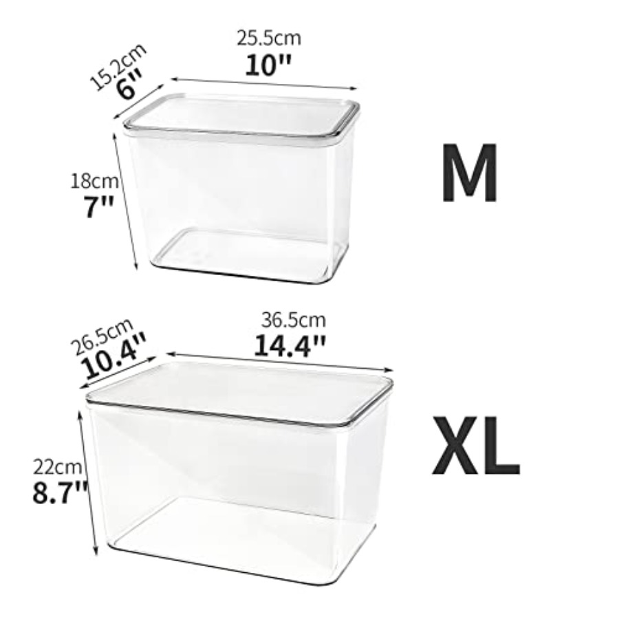 Storage Boxes 5 Packs Transpar - Food Storage Xl บทวิจารณ์และราคา