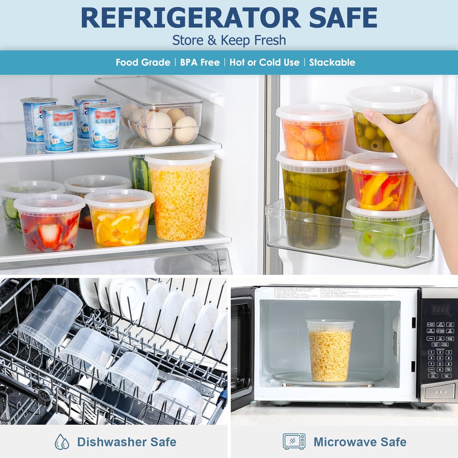 24pcs Deli Food Storage Contai - Food Storage Plastic Containers With Lids บทวิจารณ์และราคา
