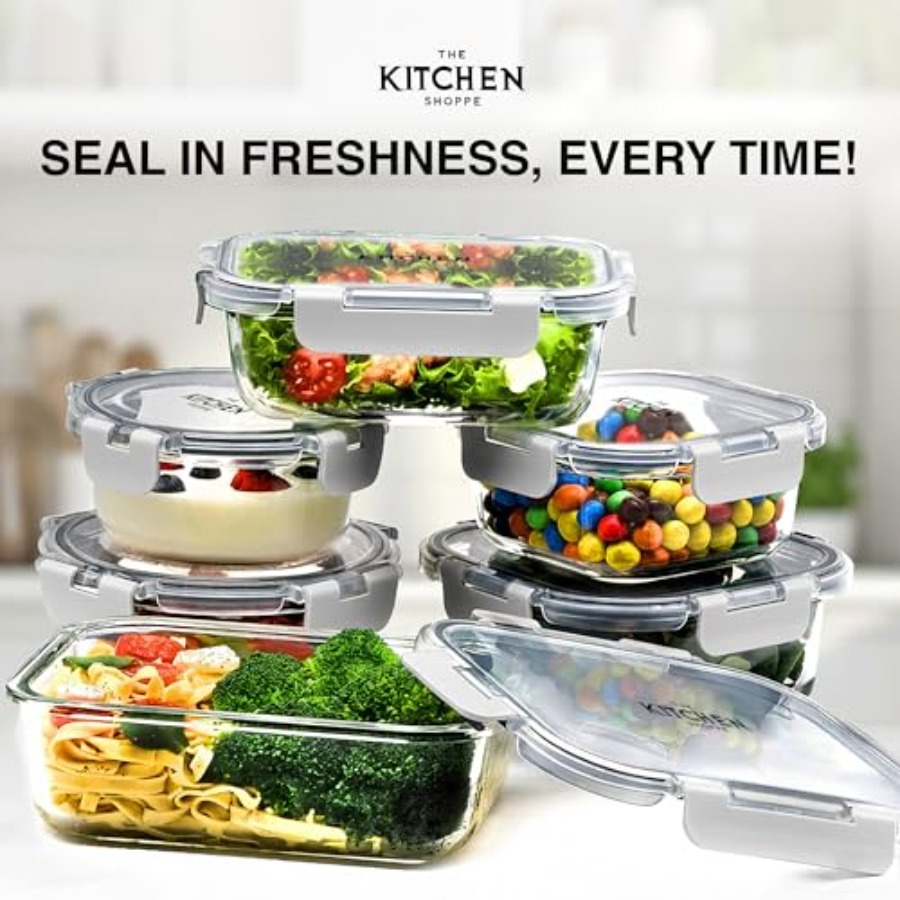 KITCHEN SHOPPE 24pc Borosilica - Food Storage Plastic Containers With Lids บทวิจารณ์และราคา