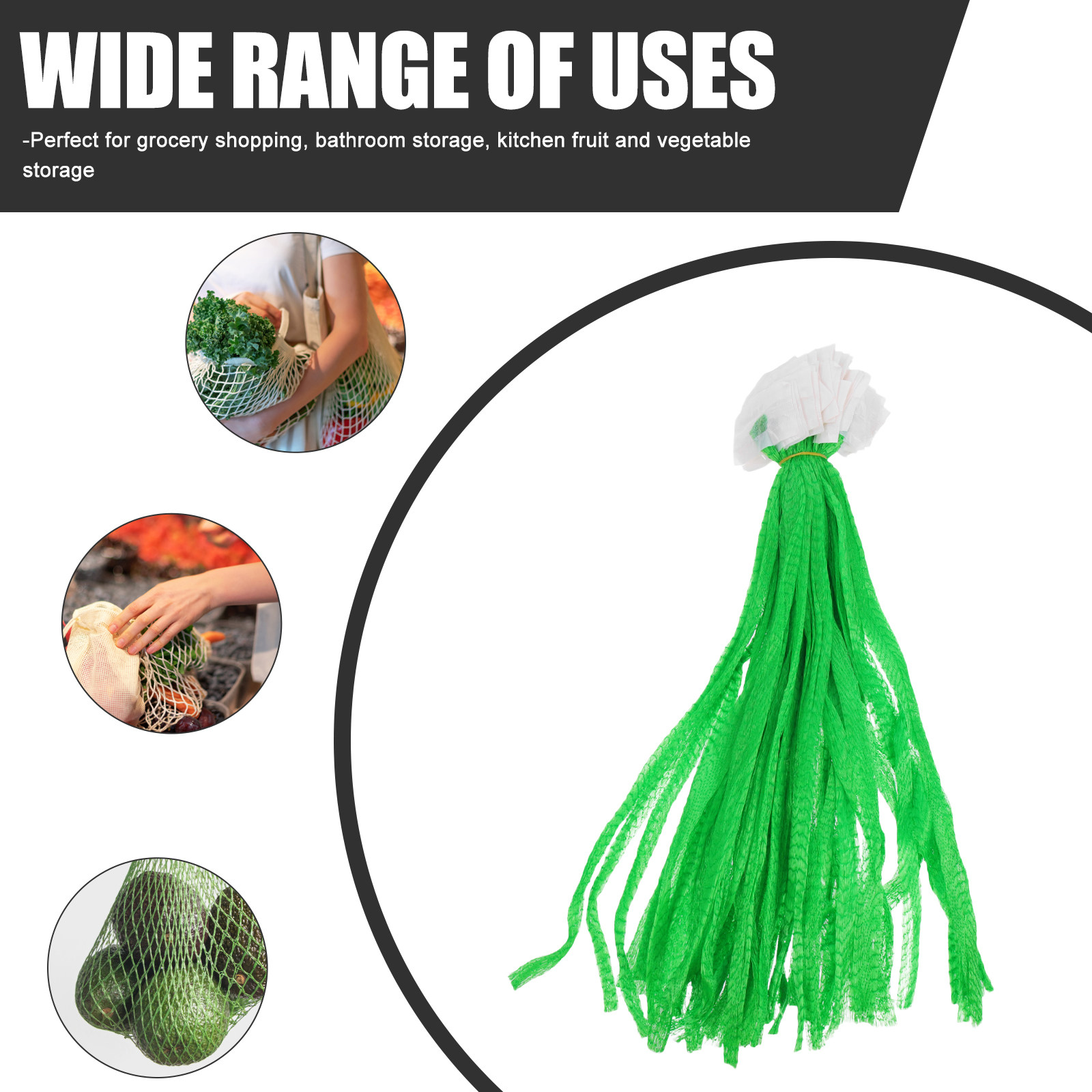100Pcs Heavy Duty Mesh Produce - Produce Bag Reusable Mesh บทวิจารณ์และราคา