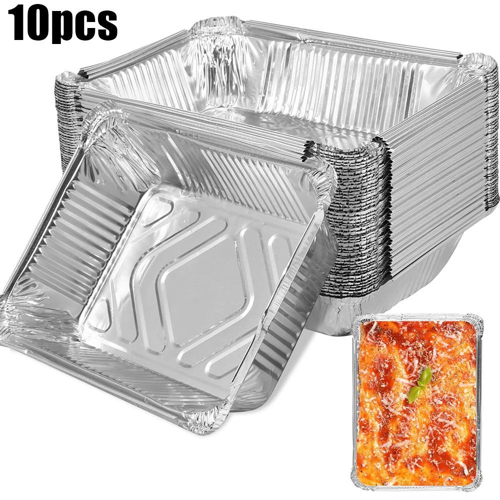 10PCS Disposable Aluminum Foil - Food Storage Aluminum บทวิจารณ์และราคา