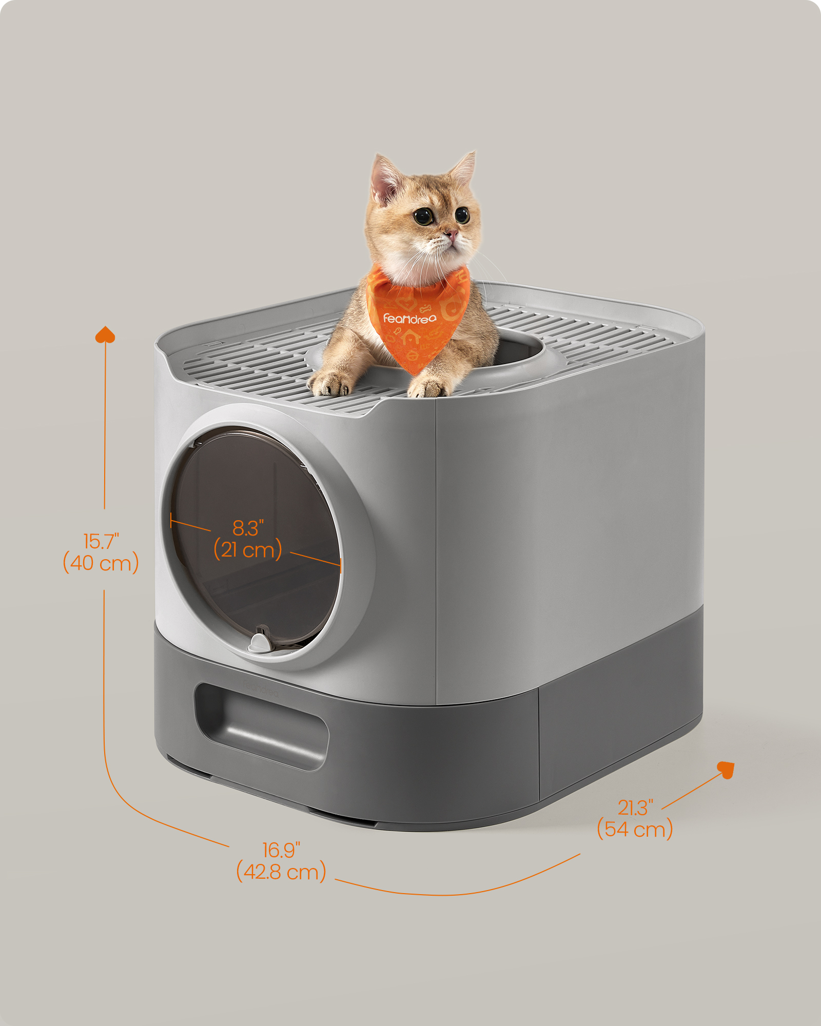 Feandrea Cat Litter Box with L - Food Storage Xl บทวิจารณ์และราคา