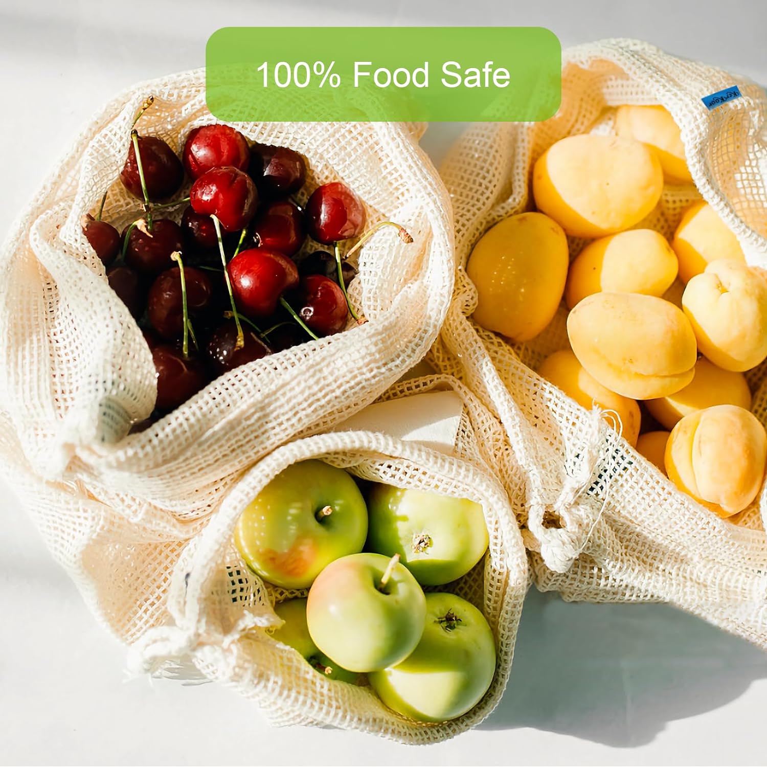 3pcs Reusable Cotton Mesh Prod - Produce Bag Reusable Mesh บทวิจารณ์และราคา