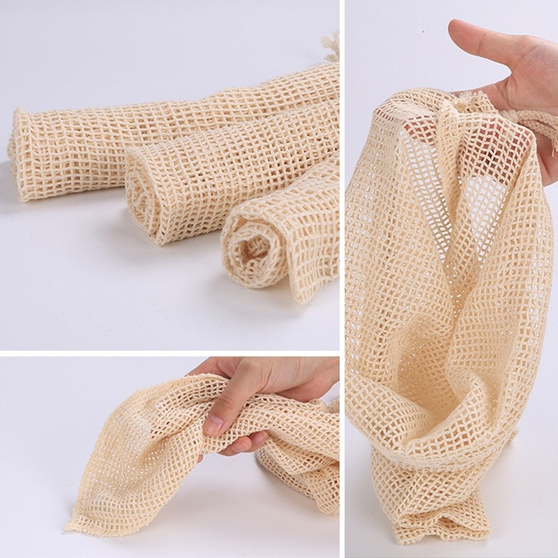 3pcs Reusable Cotton Mesh Prod - Produce Bag Reusable Mesh บทวิจารณ์และราคา