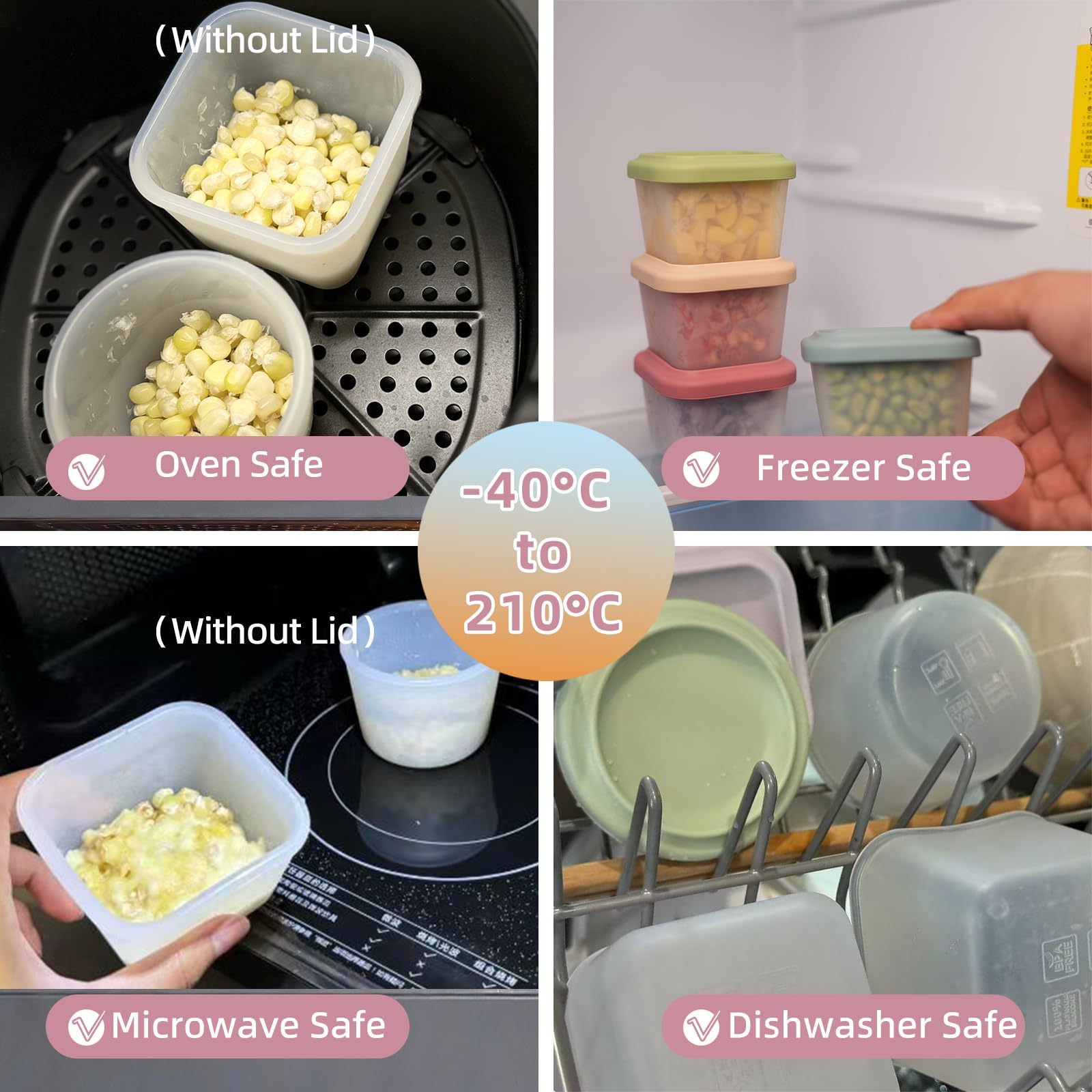 Food Grade Silicone Baby Food  - Food Storage Method บทวิจารณ์และราคา