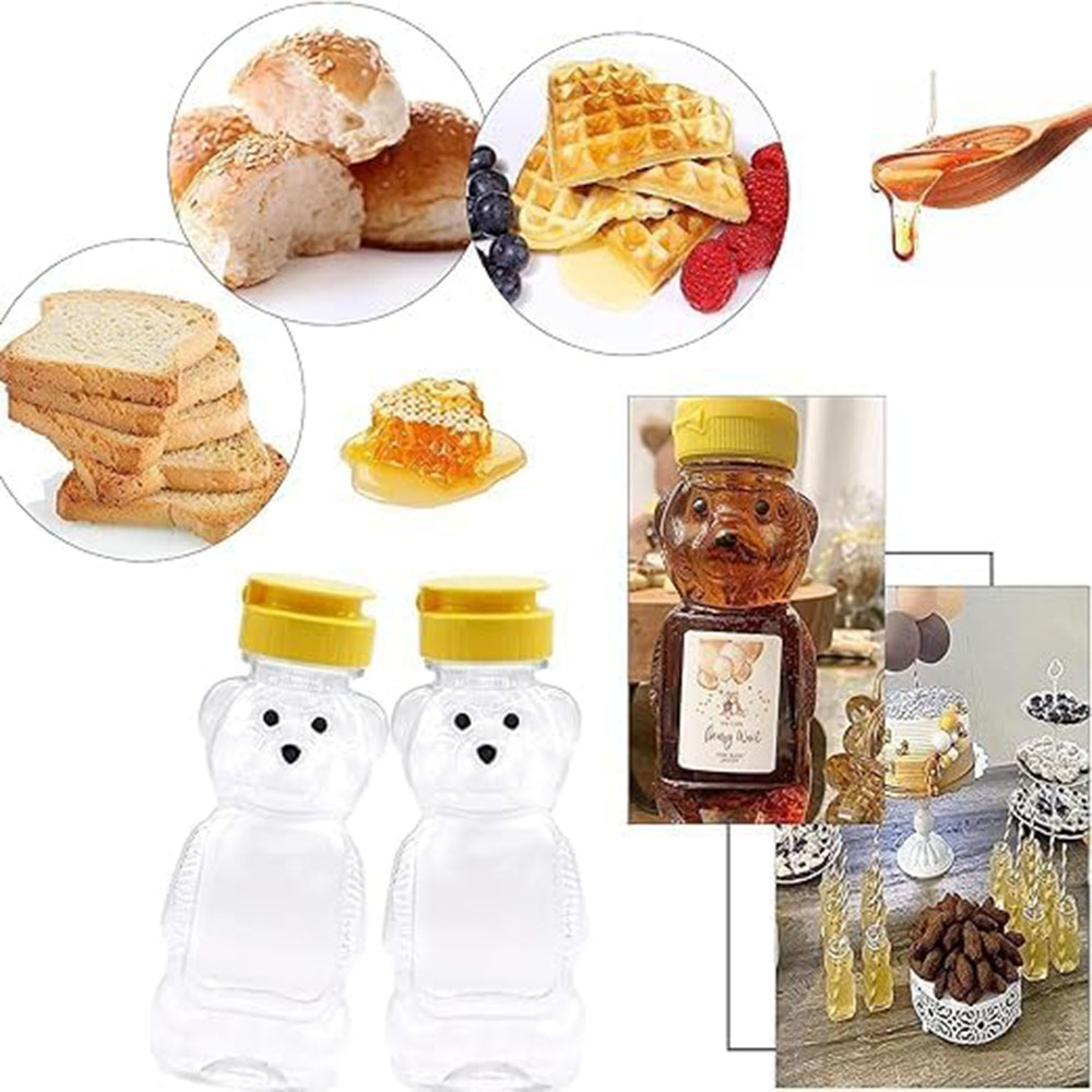 2PCS Plastic Bear Honey Bottle - Condiment Squeeze Bottle บทวิจารณ์และราคา