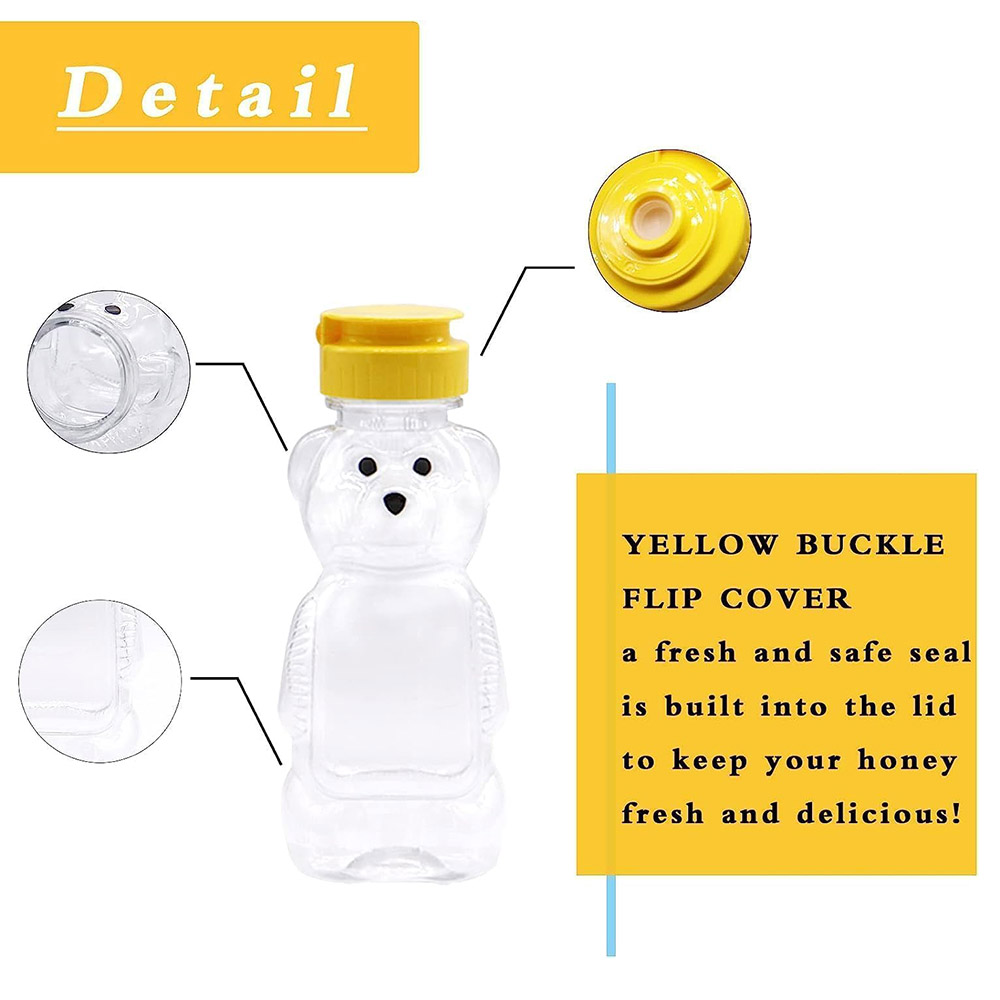 2PCS Plastic Bear Honey Bottle - Condiment Squeeze Bottle บทวิจารณ์และราคา