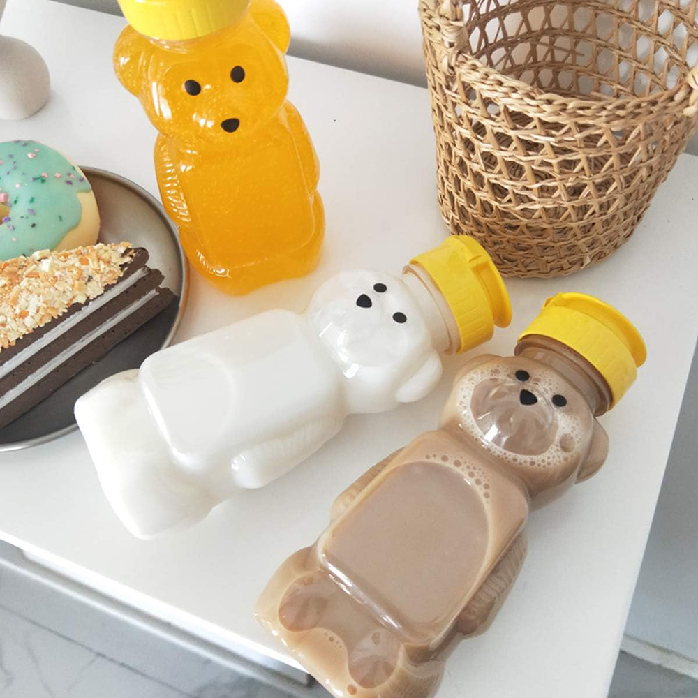 2PCS Plastic Bear Honey Bottle - Condiment Squeeze Bottle บทวิจารณ์และราคา
