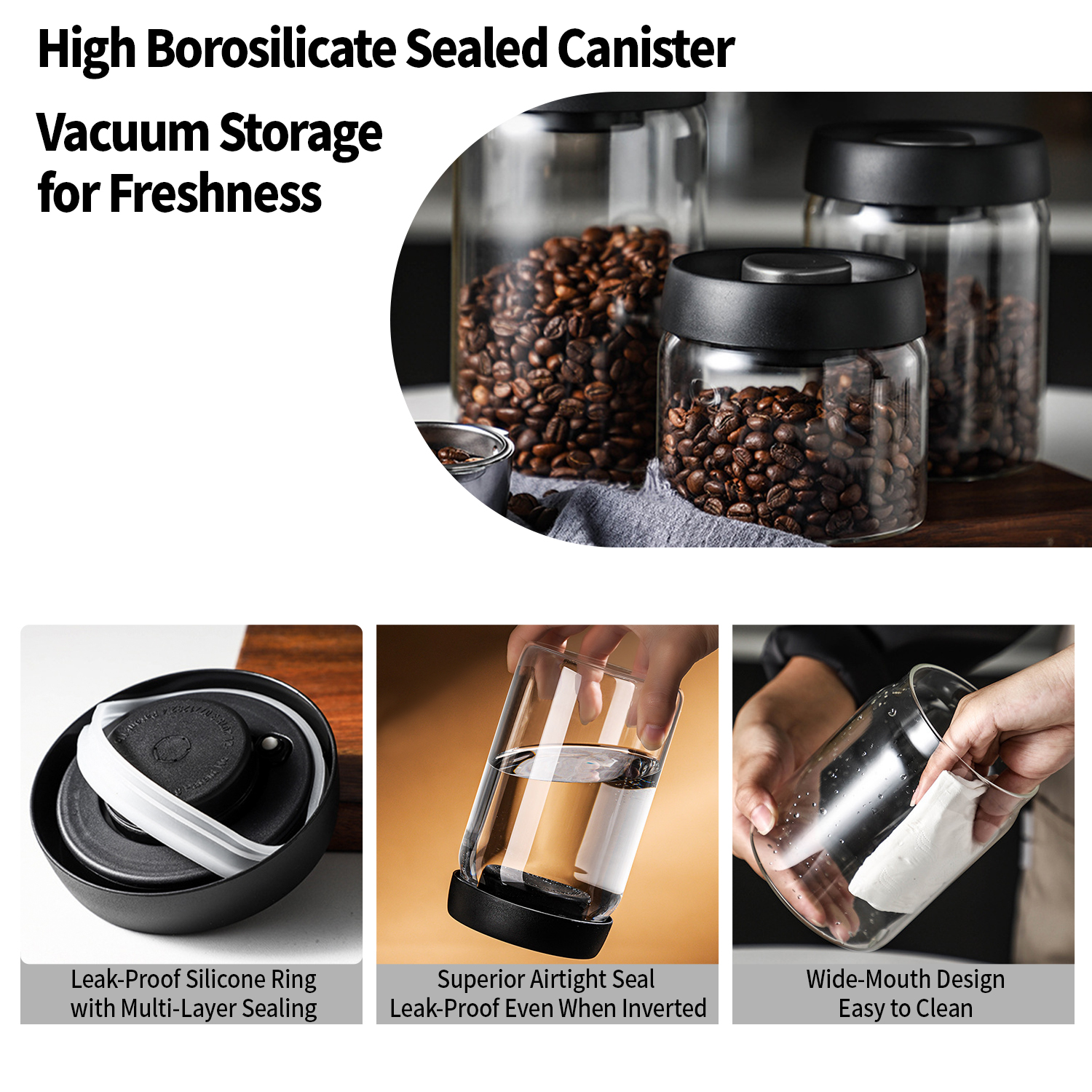 OANKR Vacuum Coffee Canister 5 - Food Storage And Preservation บทวิจารณ์และราคา