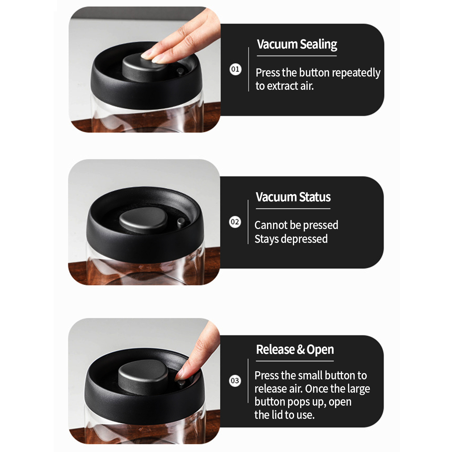 OANKR Vacuum Coffee Canister 5 - Food Storage And Preservation บทวิจารณ์และราคา