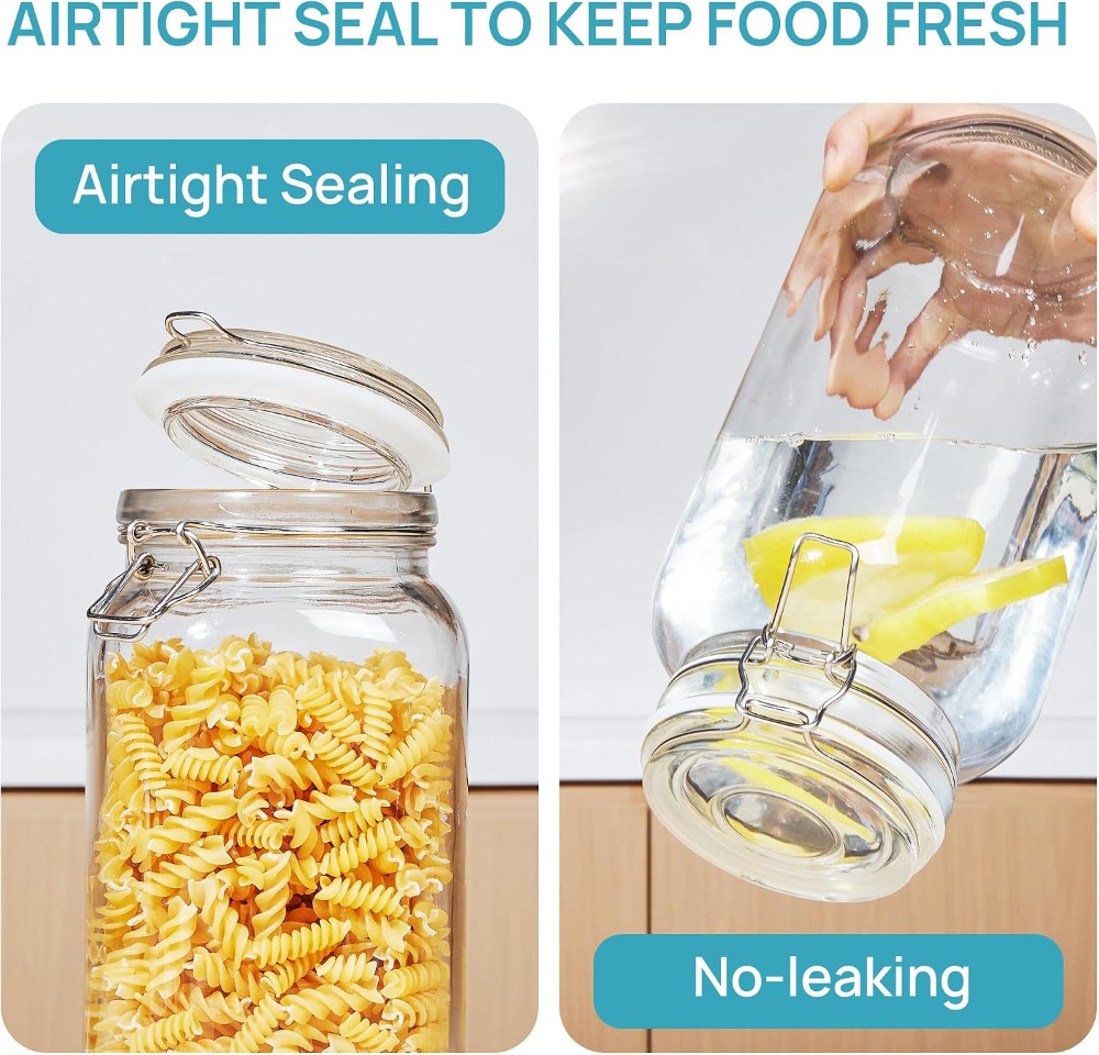 78oz Glass Food Storage Jars w - Food Storage With Glass Lids บทวิจารณ์และราคา
