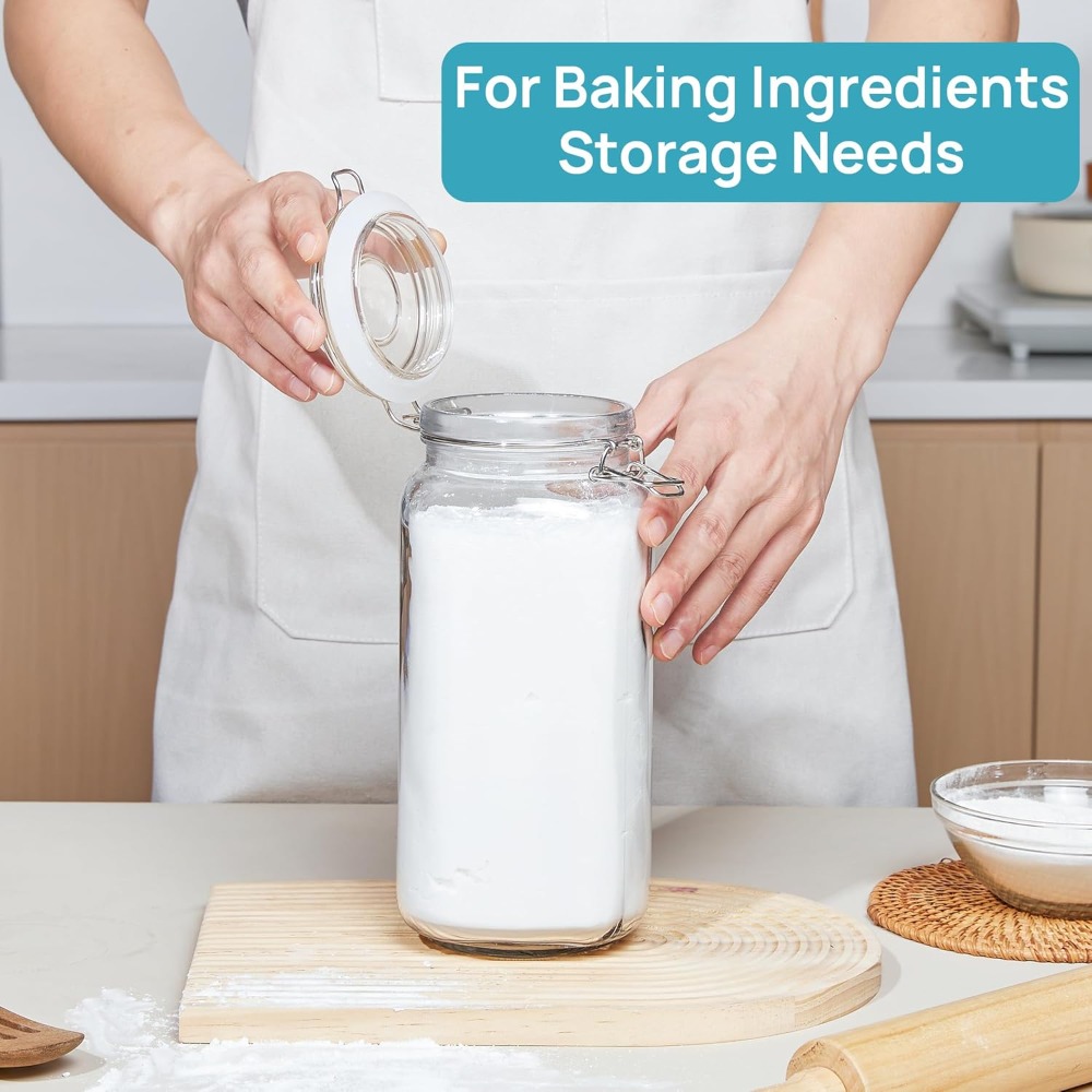 78oz Glass Food Storage Jars w - Food Storage With Glass Lids บทวิจารณ์และราคา
