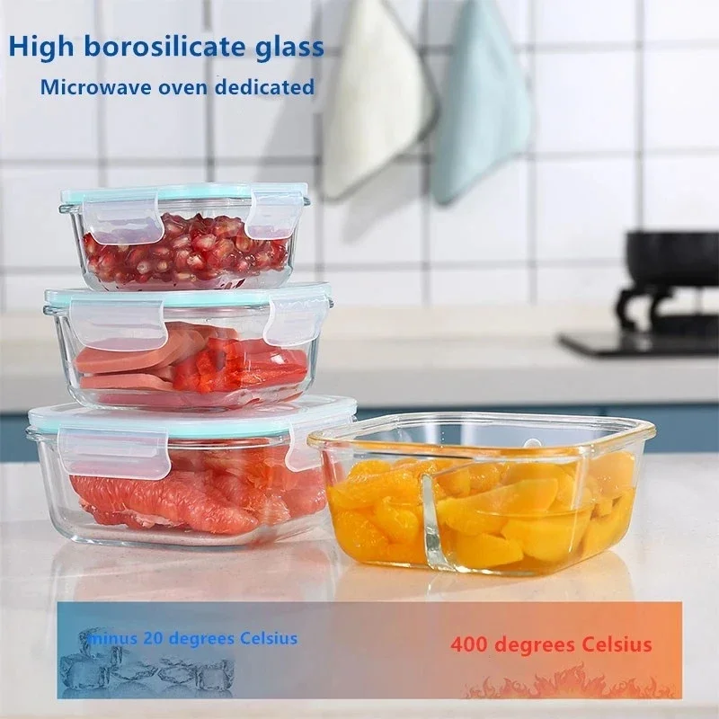 Glass Fresh-Keeping Box high B - Glass Meal Prep Container บทวิจารณ์และราคา