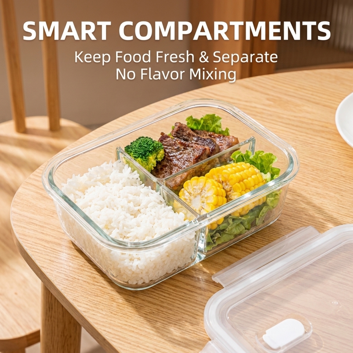 Premium White Glass Food Conta - Glass Meal Prep Container บทวิจารณ์และราคา