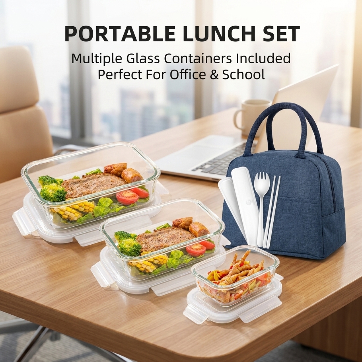 Premium White Glass Food Conta - Glass Meal Prep Container บทวิจารณ์และราคา