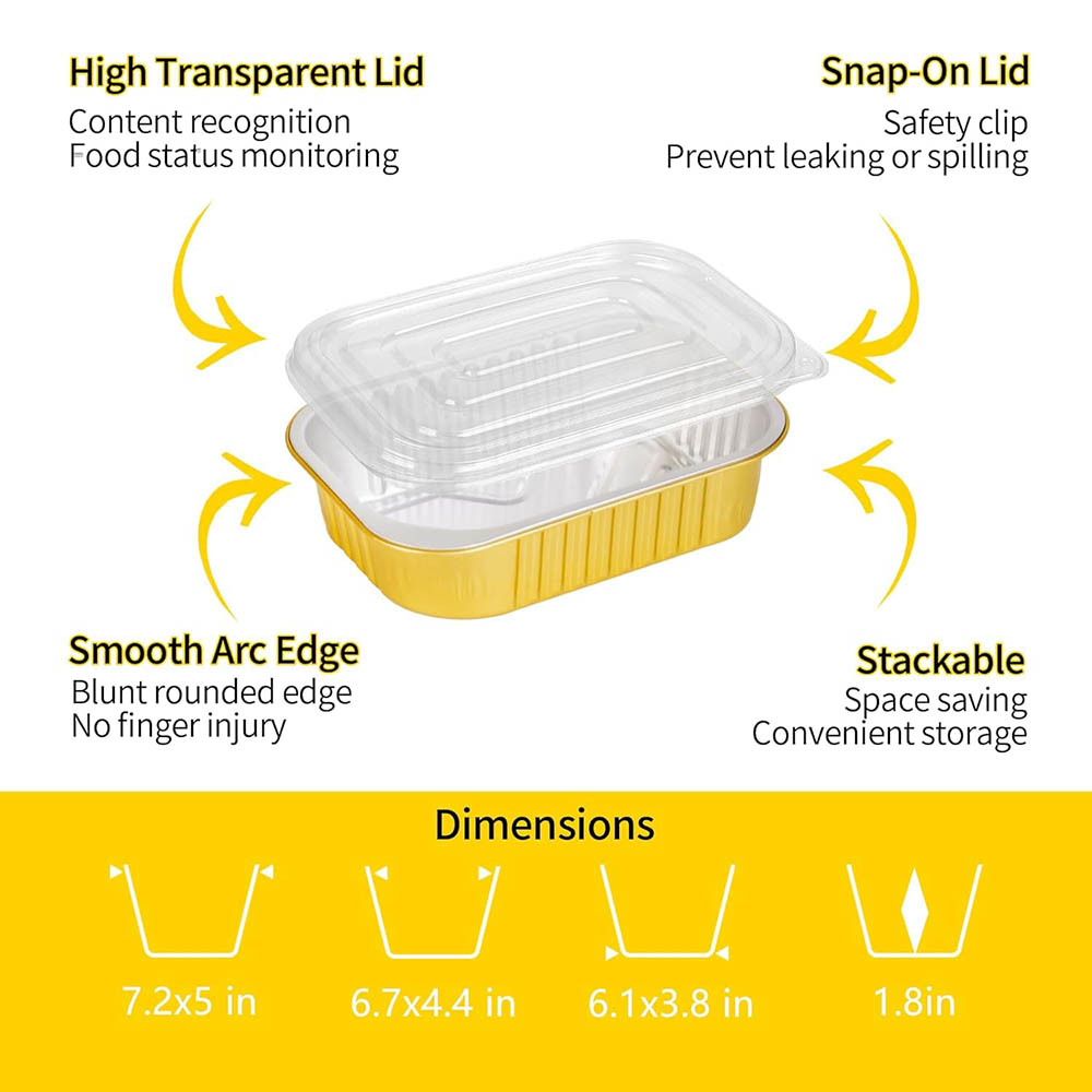 Small Aluminum Pans with Lids  - Food Storage Aluminum บทวิจารณ์และราคา