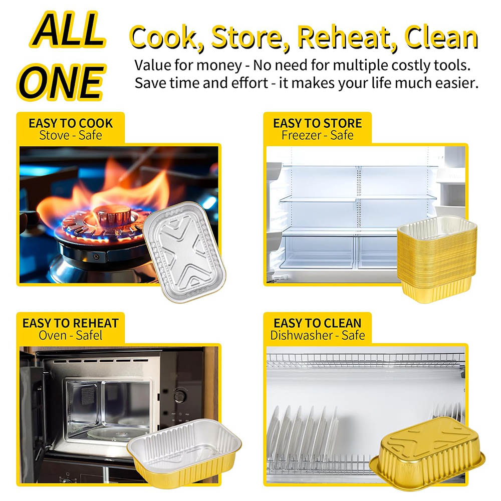 Small Aluminum Pans with Lids  - Food Storage Aluminum บทวิจารณ์และราคา