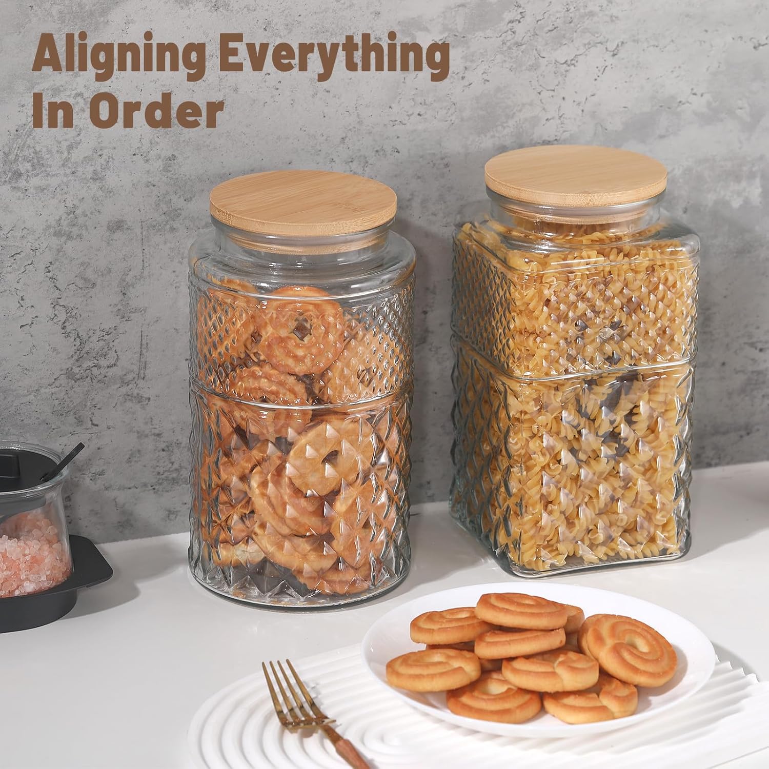 0.7Gallon/2600ml Glass Cookie  - Food Storage Containers บทวิจารณ์และราคา