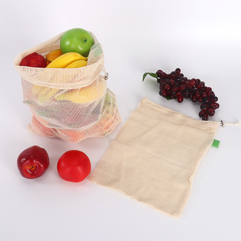 3Pcs Reusable Cotton Mesh Prod - Produce Bag Reusable Mesh บทวิจารณ์และราคา