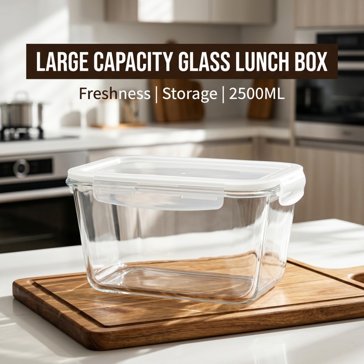 Large Capacity Borosilicate Gl - Glass Meal Prep Container บทวิจารณ์และราคา