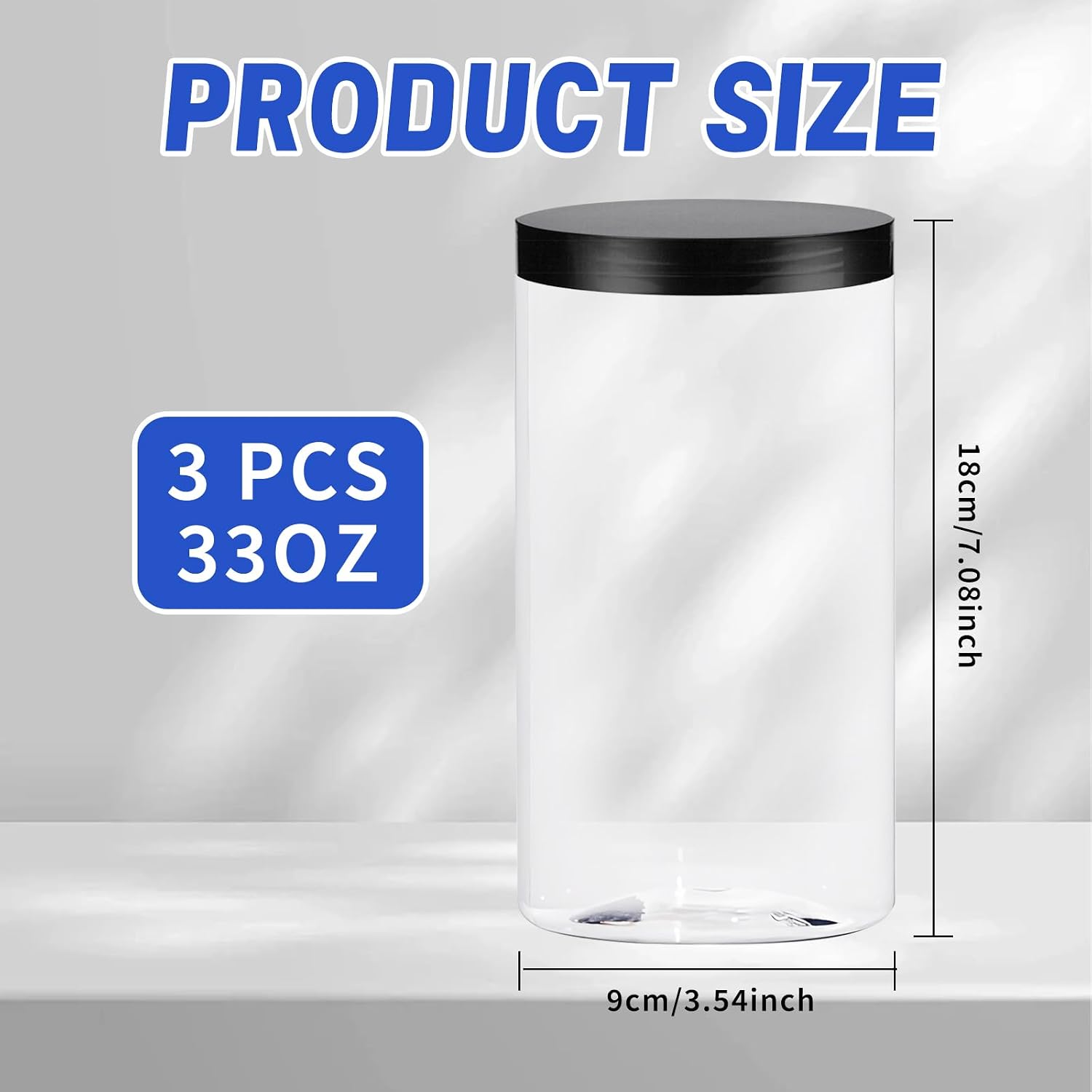 33oz Clear Plastic Jars with L - Food Storage Plastic Containers With Lids บทวิจารณ์และราคา