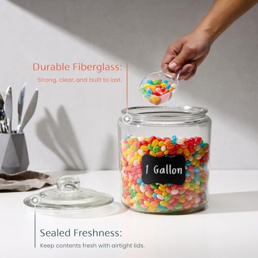 Glass Kitchen Jars Food and Co - Food Storage With Glass Lids บทวิจารณ์และราคา