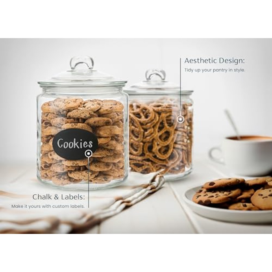 Glass Kitchen Jars Food and Co - Food Storage With Glass Lids บทวิจารณ์และราคา