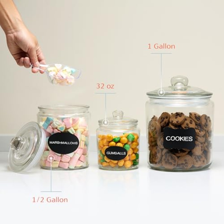 Glass Kitchen Jars Food and Co - Food Storage With Glass Lids บทวิจารณ์และราคา