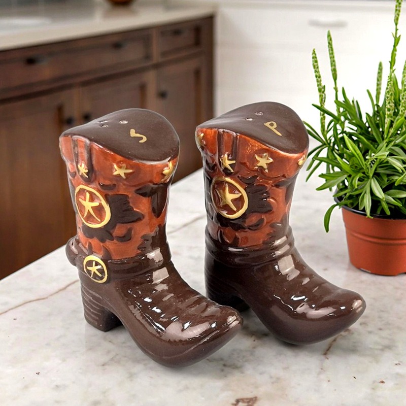 Vintage Boots Ceramic Spice Ja - Food Storage Jar Set บทวิจารณ์และราคา