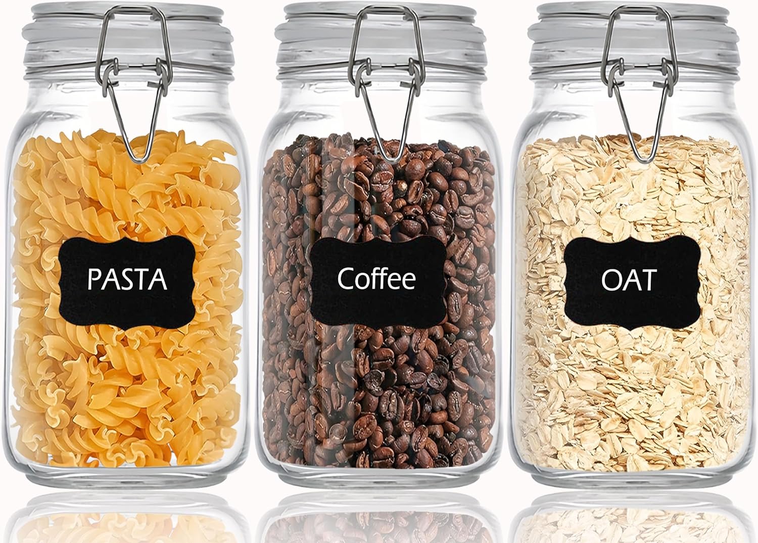 Clear Food Storage Jars 50oz S - Food Storage With Glass Lids บทวิจารณ์และราคา