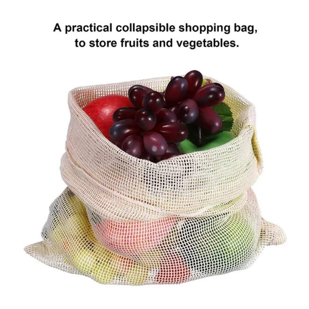 9 PCS Set Of Reusable Mesh Pro - Produce Bag Reusable Mesh บทวิจารณ์และราคา