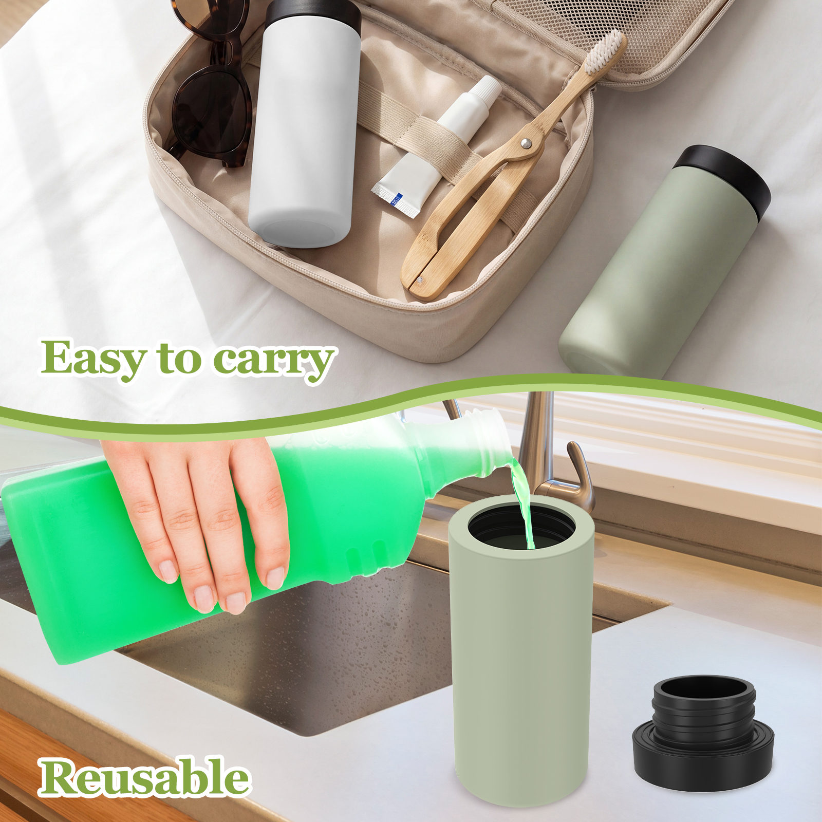 2Pcs Kitchen Sink Soap Dispens - Condiment Squeeze Bottle บทวิจารณ์และราคา