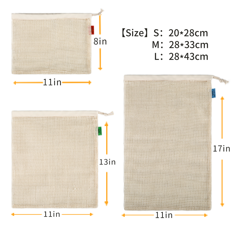Organic Cotton Reusable Produc - Produce Bag Reusable Mesh บทวิจารณ์และราคา
