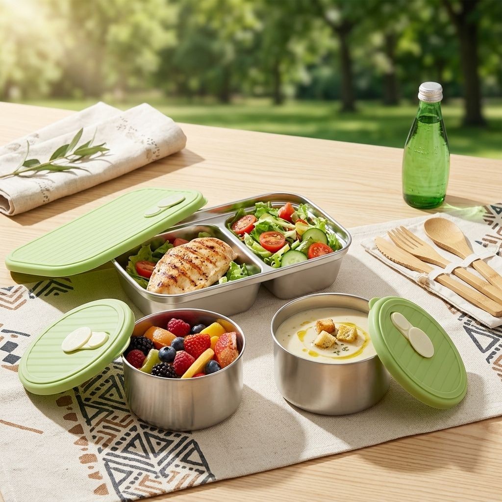 Microwave Safe 304 Stainless S - Food Storage Jar Set บทวิจารณ์และราคา