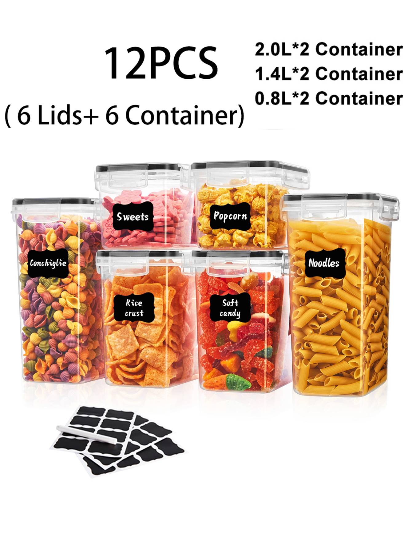 12pcs，Airtight food storage co - Food Storage Plastic Containers With Lids บทวิจารณ์และราคา