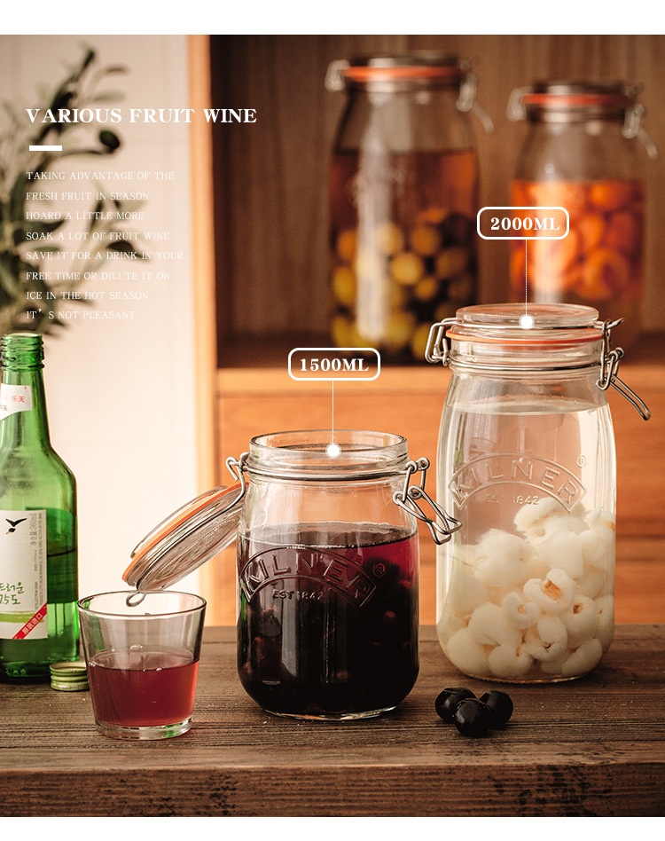 UK Kilner Sealed Jar Kitchen T - Food Storage Uk บทวิจารณ์และราคา