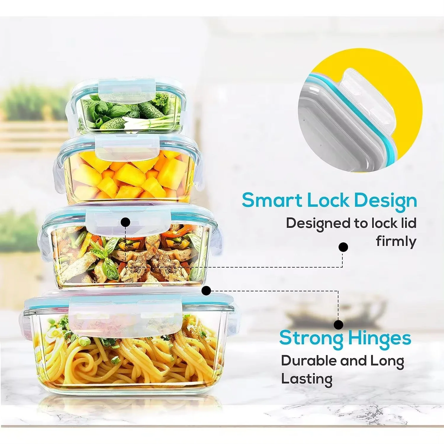 Glass Lunch Box Food Storage C - Glass Meal Prep Container บทวิจารณ์และราคา